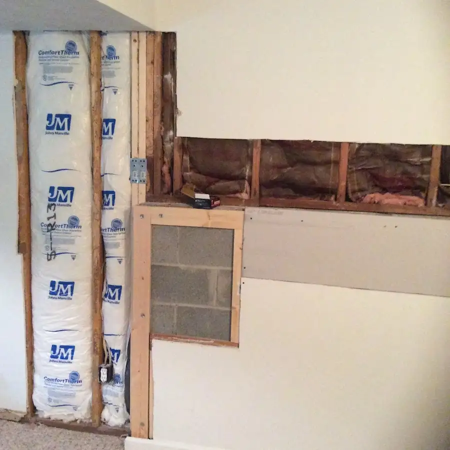 Wall insulation replacement during Contents Cleaning & Restoration in Forest